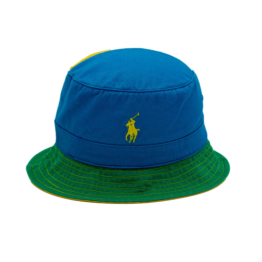 Color-blocked Twill Bucket Hat - Pacific Royal / Yellowfin