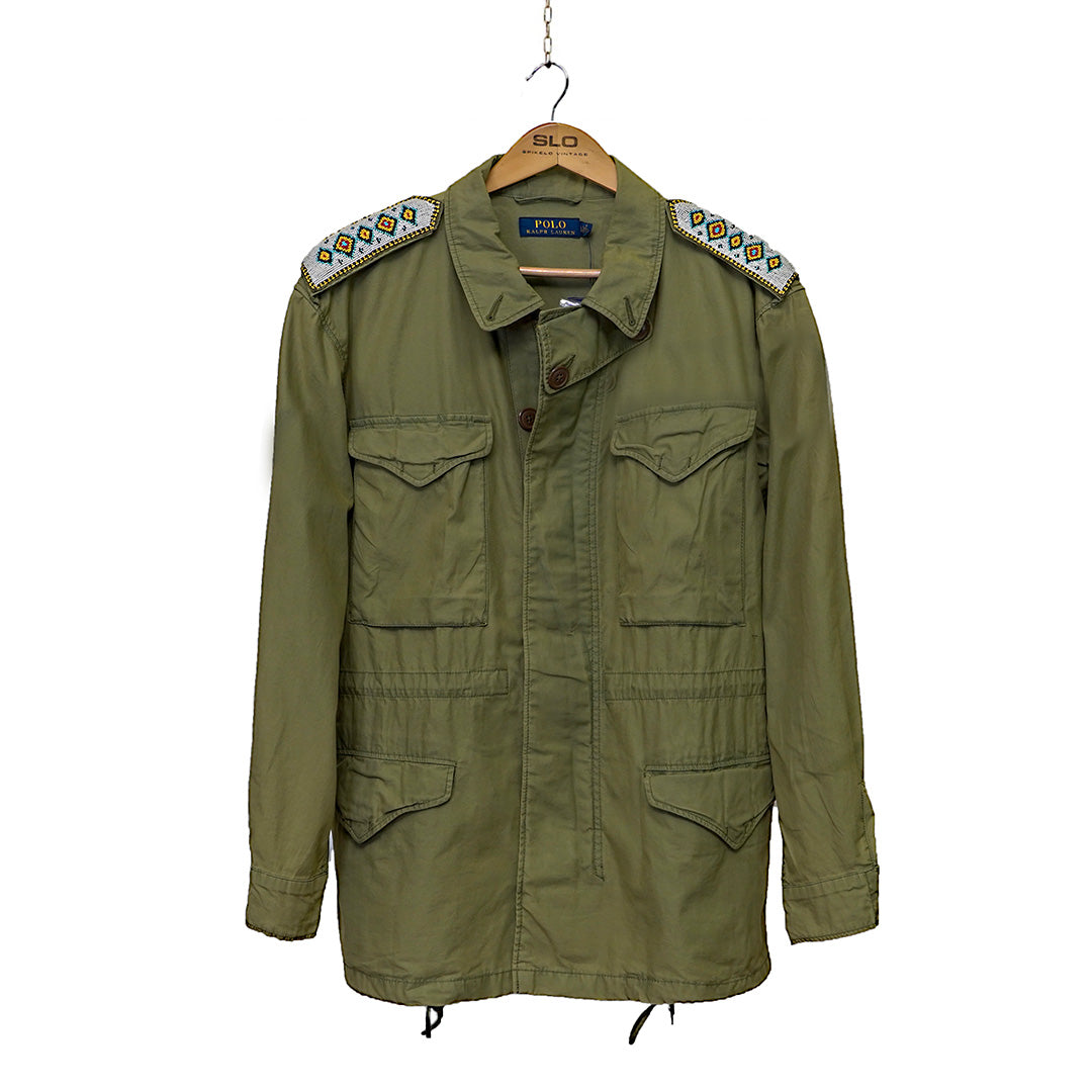 Polo Ralph Lauren Field Jacket Cotton Twill Beaded Patch